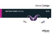 oticon Intiga Rite Instructions For Use Manual