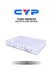 CYP CLUX-SDI2CSS Operation Manual
