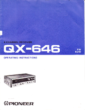 Pioneer QX-646 Operating Instructions Manual