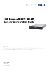 NEC Express5800/R120f-2M System Configuration Manual