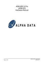 Alpha Data ADM-XRC-II Pro Hardware Manual