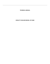 Hp HP-7035B Technical Manual