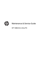 HP 100B - All-in-One PC Maintenance & Serice Manual