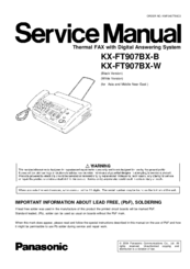 Panasonic KX-FT907BX-W Service Manual