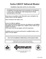 Berner ET Series Operating And Service Instructions