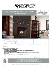 Regency Fireplace Products Bellavista B41XTCE-LP10 Owners & Installation Manual