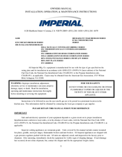 Imperial IHPA SERIES Owner's Manual