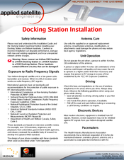 applied satellite 9505A Docking Station Installation Manual