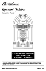 Electrohome Kinsman EAJUK500 Instruction Manual
