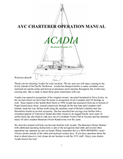 Acadia AYC CHARTERER Operation Manual