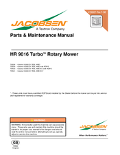 Jacobsen HR 9016 Turbo Parts & Maintenance Manual