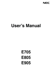 Nec E705 User Manual