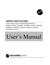 SIERRA VIDEO SYSTEMS 3232HDEE User Manual