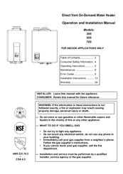 State Water Heaters 305 Exterior Operation And Installation Manual