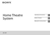 Sony HT-XT1 Operating Instructions Manual