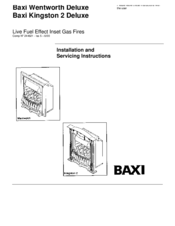 Baxi Kingston 2 Deluxe Installation And Servicing Instructions