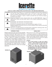 Icer.ette 84 Installation, Operation, Maintenance And Troubleshooting Manual