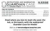 M-Edge Guardian case Instructions And Warranties