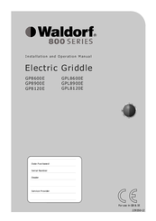 Waldorf GP8120E Installation And Operation Manual