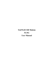 TeleWell USB Modem3G/4G User Manual