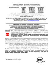 England’s Stove 50-SNC13G Installation & Operation Manual