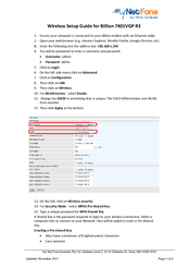 Billion 7401VGP R3 Setup Manual
