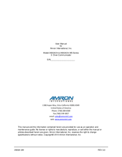 Amron 2830A/24 Series User Manual