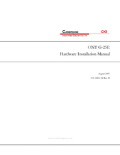 CIG ONT G-25E Hardware Installation Manual