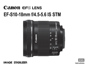 Canon EFSLens EF-S10-18mm/4.5-5.6 IS STM Instructions Manual