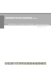 Videcon ANTIVANDAL 10x IP SPEED DOME CAMERA Instruction Manual