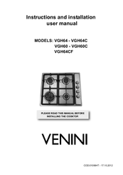 Venini VGH64CF Instructions And Installation  User Manual