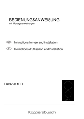 Kuppersbusch EKI3720.1ED Instructions For Use And Installation