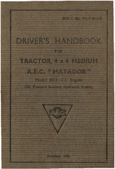 A.E.C. Matador 4 x 4 Medium 0853 Driver's Handbook Manual