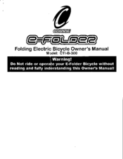 Currie tech E-Folder CTI-B-30 Owner's Manual