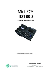 Wintec Mini POS IDT600 Hardware Manual