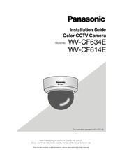 Panasonic WV-CF634E Installation Manual