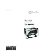 Wacker Neuson GV 6600A Operator's Manual