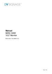 DV Signage MON-100W Manual