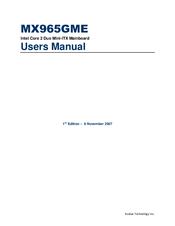 Avalue Technology MX965GME User Manual