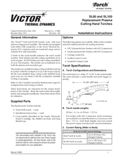 Victor SL60 Installation Instructions Manual