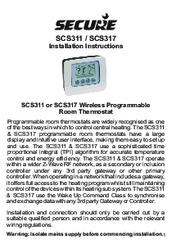 Secure SCS311 Installation Instructions Manual