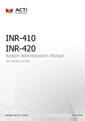 ACTi INR-420 System Administrator Manual