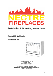 Nectre Fireplaces FS 800 Operating Instructions Manual