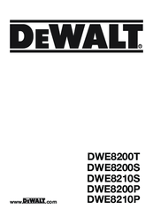DeWalt DWE8200S Original Instructions Manual