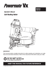 Powermate VX CRN175P Operator's Manual
