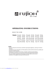 Fujioh FG-3773 SVGL Operating Instructions Manual