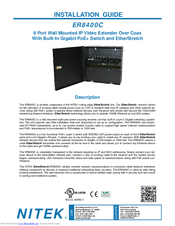 Nitek ER8400C Installation Manual