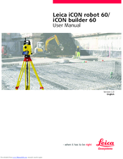 Leica iCON builder 60 User Manual