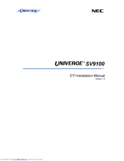 Nec Univerge sv9100 Installation Manual