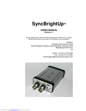 Articulate Instruments SyncBrightUp User Manual